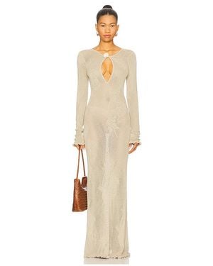 Mirror Palais Vestido De Pointelle Rose En Color Taupe Talla (También En S, Xs) - Neutro