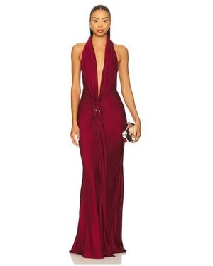 Misha The Donna Satin Dress - Red