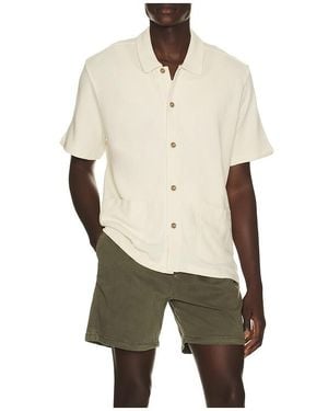 Brixton Poolside Short Sleeve Knit Shirt - Natural