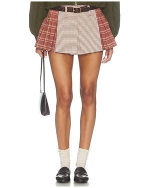 Free People Sherry Pleated Mini Skirt - Multicolor