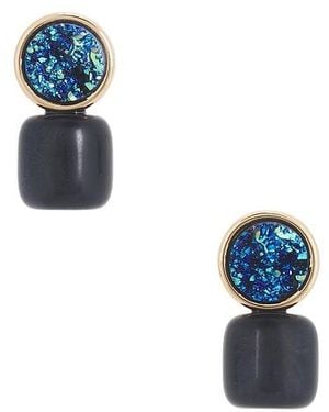 Lele Sadoughi Agate Pebble Stud Earrings En - Bleu