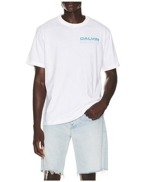 Calvin Klein Disc Stack Graphic Tee - White