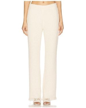 SER.O.YA Shar Boucle Pant - White