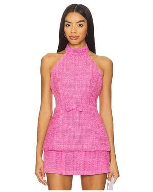 Lovers + Friends Lily Tweed Top - Pink