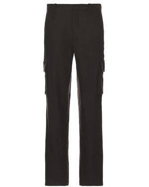 Vince Wool Flannel Cargo Pant - Black