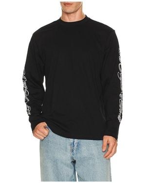 Stampd Langarmshirt La Cursive - Schwarz