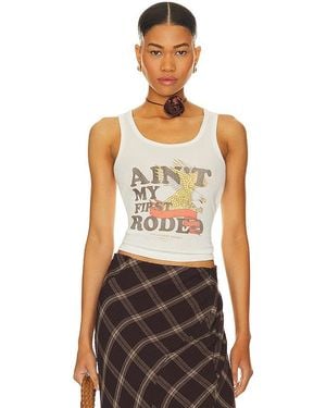The Laundry Room Rodeo Queen Rib Tank - White
