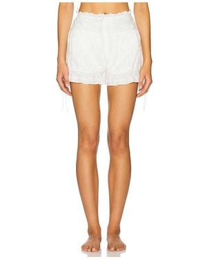 For Love & Lemons Edie Eyelet Bloomer Short - White