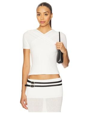 geel Oxford Tee - White