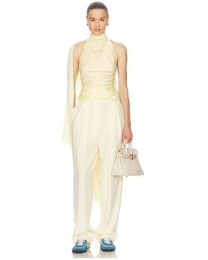 Helsa Natasha Silk Halter - White