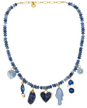 Brinker & Eliza Collar Colgante Mantoloking En Color Azul Talla