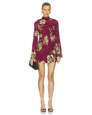 Hemant & Nandita Baised Mini Dress - Red
