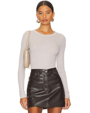 Enza Costa Silk Knit Long Sleeve Tuck Top - Natural