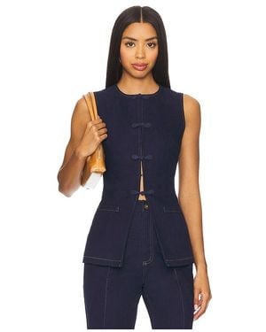 SAU LEE Denver Denim Vest - Blue