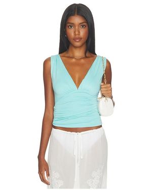 With Jean Jane Top - Blue