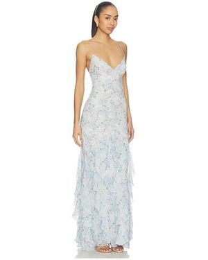 For Love & Lemons Beate Maxi Dress in Red | Lyst