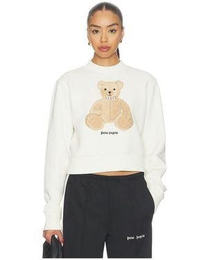 Palm Angels Bear Fitted Crew Sweatshirt - White