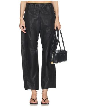 La Ligne Leather Barrel Leg Colby - Black
