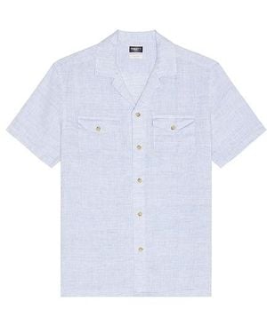Faherty Camisa Campestre Reserve Basque En Color Bebe Azul Talla (También En M, S, Xl/1X) - Blanco