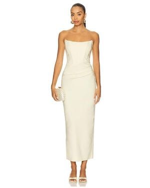Shona Joy Lani Strapless Corset Maxi Dress - White
