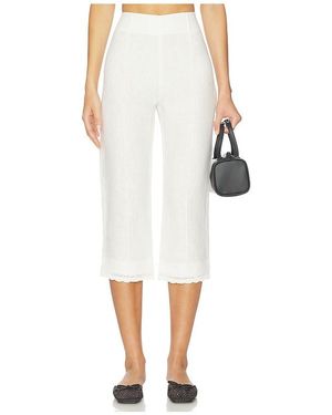 Posse Effi Capri Pant - White