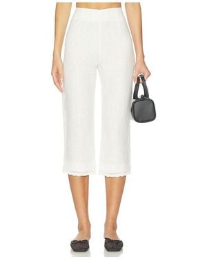 Posse Effi Capri Pant - White