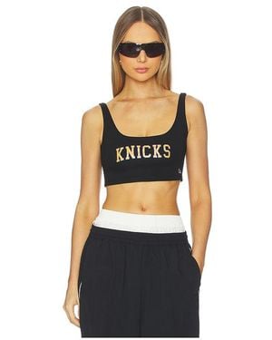 Hype and Vice New York Knicks Scoop Neck Crop Top - Black