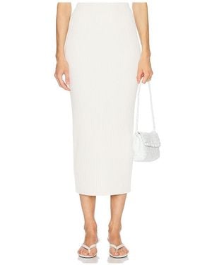 L'academie 'Academie Ramina Midi Knit Skirt - White