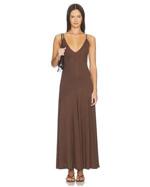 Belle Anna ROBE CARACO RUMI en Chocolate - Marron