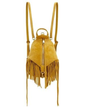 Rebecca Minkoff Convertible Mini Julian Backpack With Fringe - Yellow