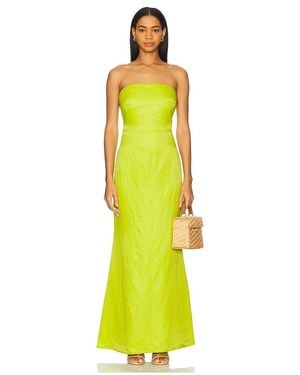 Simon Miller Sculpty Strapless Satin Dress - Yellow
