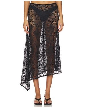 Lioness Fleur Midi Skirt - Black