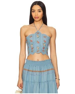 Agua Bendita X Revolve Serenity Crop Top - Blue