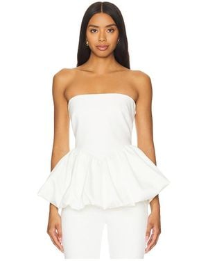 Line & Dot Goldie Strapless Top - White