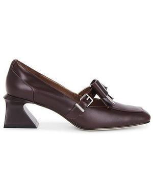ShuShu/Tong Square-Toe Mid-Heel - Brown