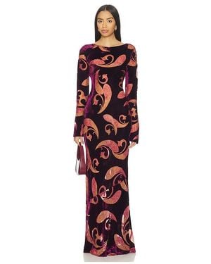 retroféte Iona Velvet Dress - Red