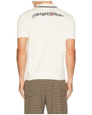 MIDNIGHT RODEO Signature Sweater Polo en Cream - Multicolore