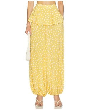 Adriana Degreas X Revolve Peplum Pant - Yellow
