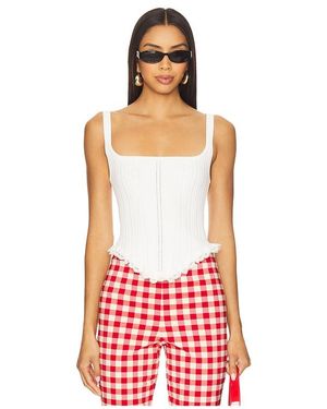 LPA Suzy Knit Corset Top - Red