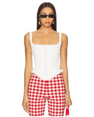 LPA Suzy Knit Corset Top - Red
