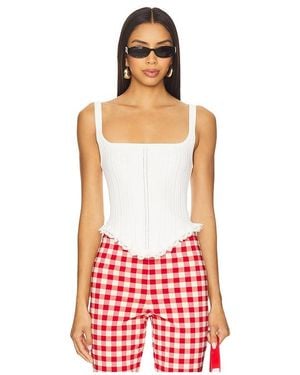 LPA Suzy Knit Corset Top - Red