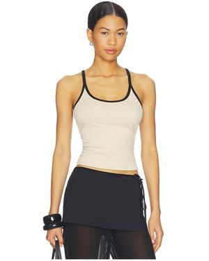 Enza Costa Classic Ringer Scoop Tank - White