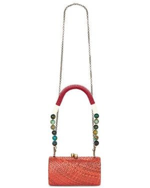 Serpui Abgerundete Clutch Liz - Weiß