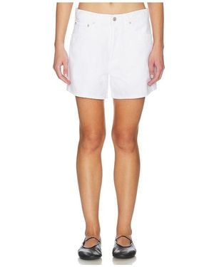 Agolde Leith Oversized Shorts - White
