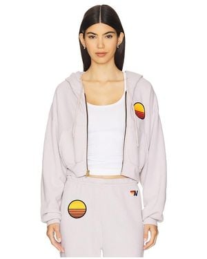 Aviator Nation Sudadera Sunset Patch En Color Ivory,Light Talla En - Blanco