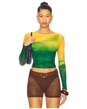 FARAI LONDON Fleur Top - Green