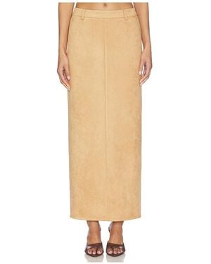 ALL THE WAYS Bailey Faux Suede Skirt - White