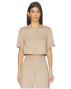 Ripley Rader Ponte Knit Short Sleeve Top - Natural