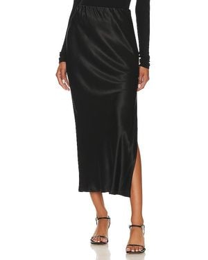 Enza Costa Bias Maxi Skirt - Black