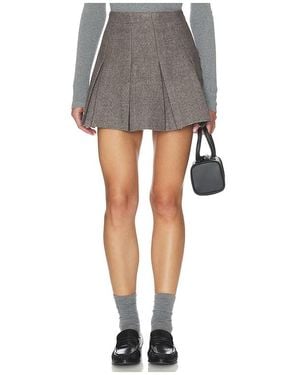 Nicholas Mimmy Pleat Mini Skirt - Gray